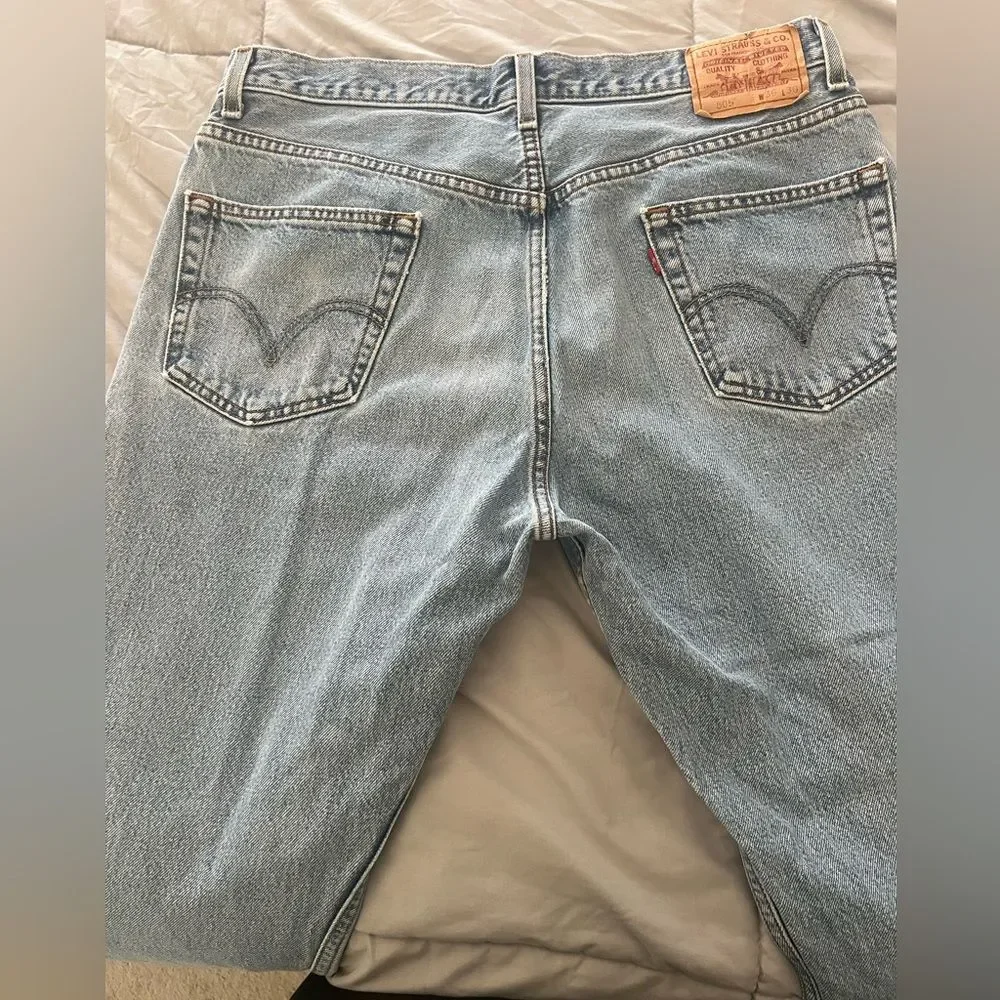 Levi's Light Blue 505 Regular Fit Men's Jeans Size 36X30